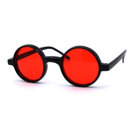 Wizard Hippie Pimp Color Lens Round Circle Lens Sunglasses Red