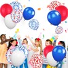 Red White Blue Balloons, 60PCS Red Blue Confetti Balloons, 12