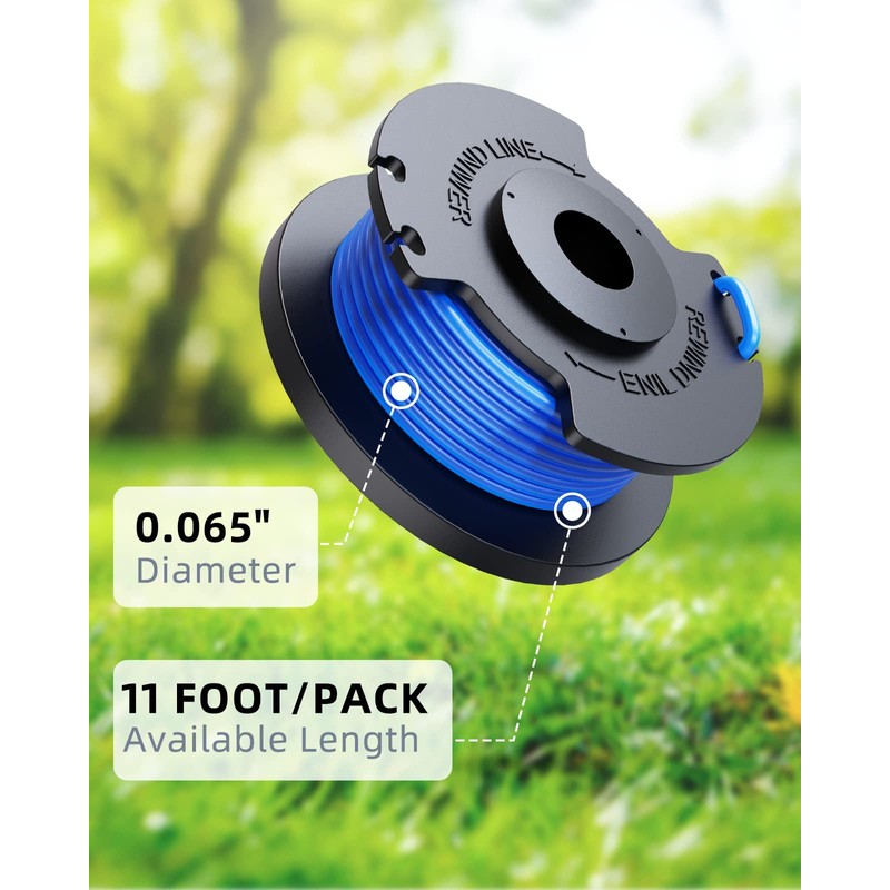 Weed Wacker String Replacement Compatible with Ryobi One+ AC14RL3A, 0.065''
