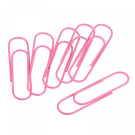 sourcing map Paper Clips Large Size 3.9 Inch Vinyl Coated to Prevent Tearing Pages for Organize Office Home Pink Count 20