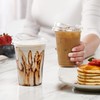 GUSTO Clear Plastic Cups with Lids [16 oz - 100