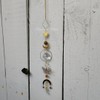 Celestial Moth, Moon & Stars Suncatcher Hanging Home Decor Window