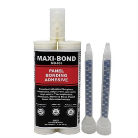 Maxi-Bond Panel Bonding Adhesive – Two-Part Epoxy, Non-Sagging, High Strength Adhesive for Auto Panels, Metal, Fiberglass, Plastic, 200ml w/Mixing Nozzles (MB-835)
