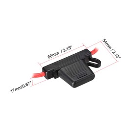sourcing map Pack of 2 Car Fuse Holder Inline 8 AWG Car Waterproof Black for Maxi Fuse