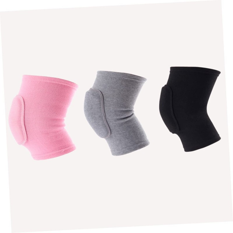 Baluue 2pcs Fitness Training Knee Support Pads Grey Sponge Knee