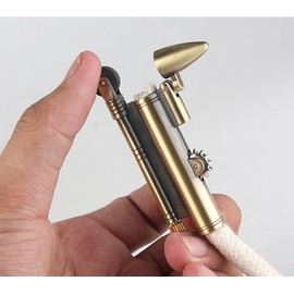 Vintage Trench Lighter, Rope Design, Windproof, Outdoor Camping Survival Gear (Bronze)