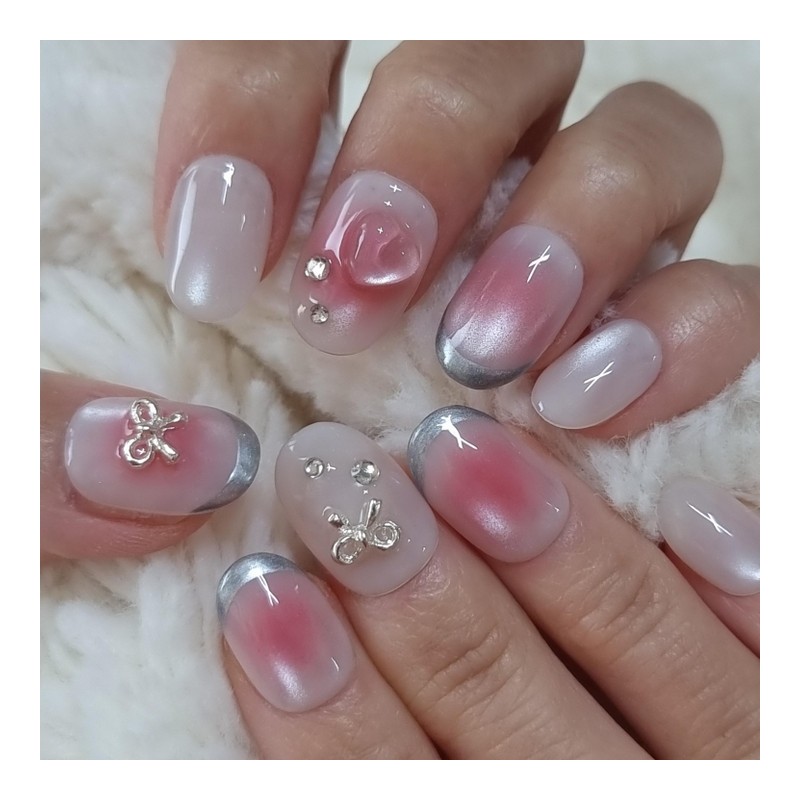 Chic Love Me Glass Bead Handmade Nail Tip - Ballerina