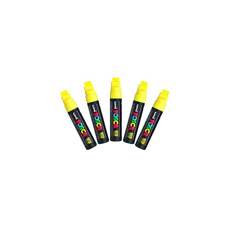 uni-ball Posca PC-17K Extra Broad Chisel Tip Marker - Yellow,