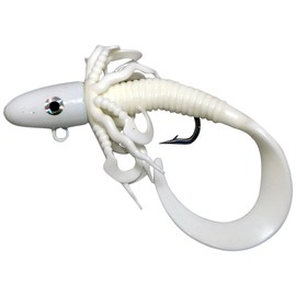 Zak Tackle Squirm Worm Jig, White, 4-Ounce