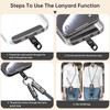2-in-1 USB-C Charging Lanyard Crossbody Strap with Stainless Steel Bracket