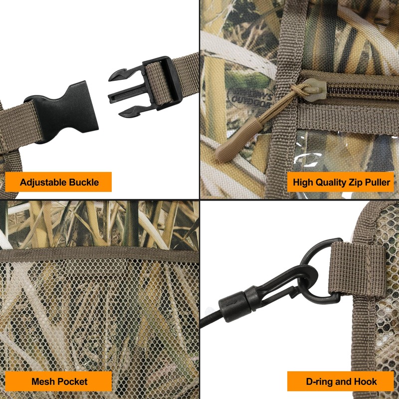 MYDAYS 2 Pack Tactical Seat Back Gun Rack, Camo Front