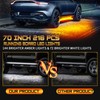 Afurkuot 70" LED Running Board Lights, White & Amber Light