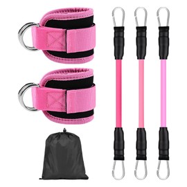 Resistance Bands Set with Ankle Straps, Glutes Workout Equipment, Ankle Bands Working Out Women & Men Leg Butt Training Exercise Equipment for Home Workouts, Gym, Butt Exercise