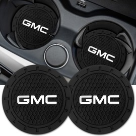 Car Cup Holder Coaster for GMC Sierra Denali Canyon Terrain Yukon Jimmy Acadia Recessed Silicone Cupholder Coaster Interior Accessories 2.75in 2Pack