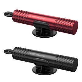 Haecsfl 2 Pack Car Safety Hammer,Window Glass Breaker and Seat Belt Cutter Emergency Escape Tool(2-Red/Black)