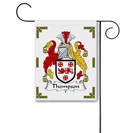 Thompson Coat of Arms/Thompson Family Crest 11 X 15 Garden Flag – Made in the U.S.A.