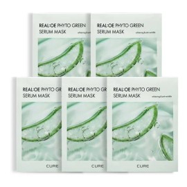 Kim Jeong-moon Aloe Lassence Loe Cure Phyto Green Serum Mask 10 sheets (new type) Whitening Pore Care 5 pcs So / 김정문알로에 라센스 로에 큐어 피토그린 세럼 마스크 10매(신형) 화이트닝 모공케어 5개 So