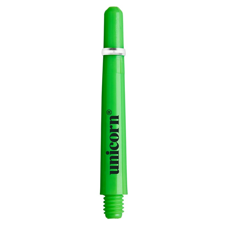 Unicorn Gripper 4 Neon Dart-Schäfte, grün, Ultra Short