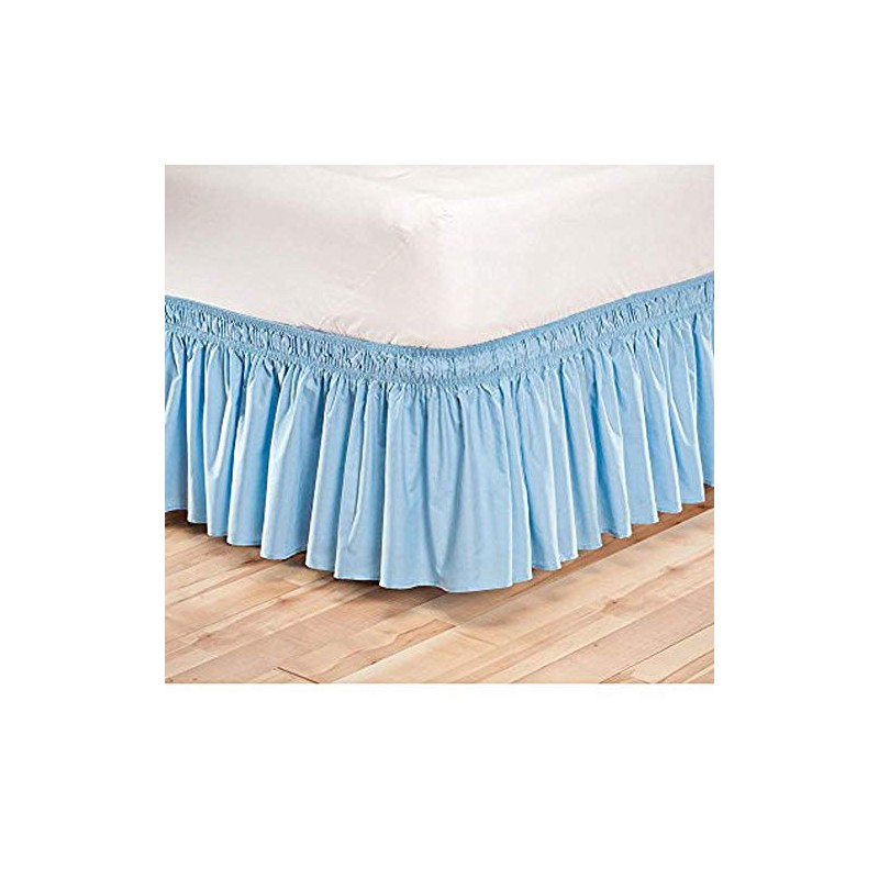 Pleated Three Sides Fabrics Wrap Around Style Egyptian Cotton Elastic