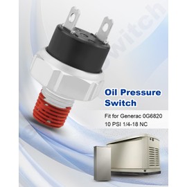ANODZU 0L2917C 0C3025 0C30250SRV Oil Pressure Switch Fit for Generac 0G6820, 10 Psi 1/4-18 NC