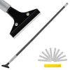 Heavy-Duty Floor Scraper, 4-Inch Razor Blade Scraper Tool, 51-Inch Long
