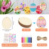 Seamart Easter Craft Wood, 71 Pieces Easter Craft Set Children,