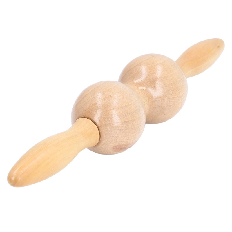 Wooden Meridian Massager Roll Stick Back Waist Neck Shoulder Spine