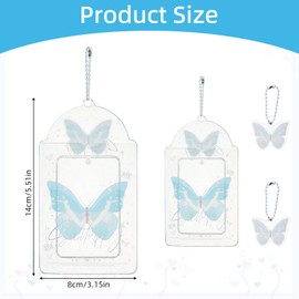 NICENEEDED 2PCS Kpop Photocard Holder 8 X 14CM Butterfly Keychain Y2K PhotoCard Holders ID Bus Card Holders Kawaii Kpop Accessories