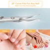Beugo Nail Scissors, Professional Stainless Steel Cuticle Nail Scissors Curved
