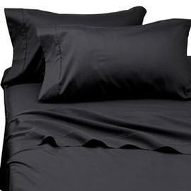 1200 Thread Count King 4PC Bed Sheet Set Egyptian, Deep Pocket Deep Pocket, Black