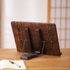 SINOBEST Book Stand with Page Clips, Foldable Reading Rest Holder,