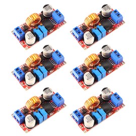 AITRIP 6pcs 5A XL4015 DC-DC Step Down Buck Converter Board 4-38V to 1.25-36V Adjustable Constant Current Voltage Power Supply Voltage Regulator Power Module