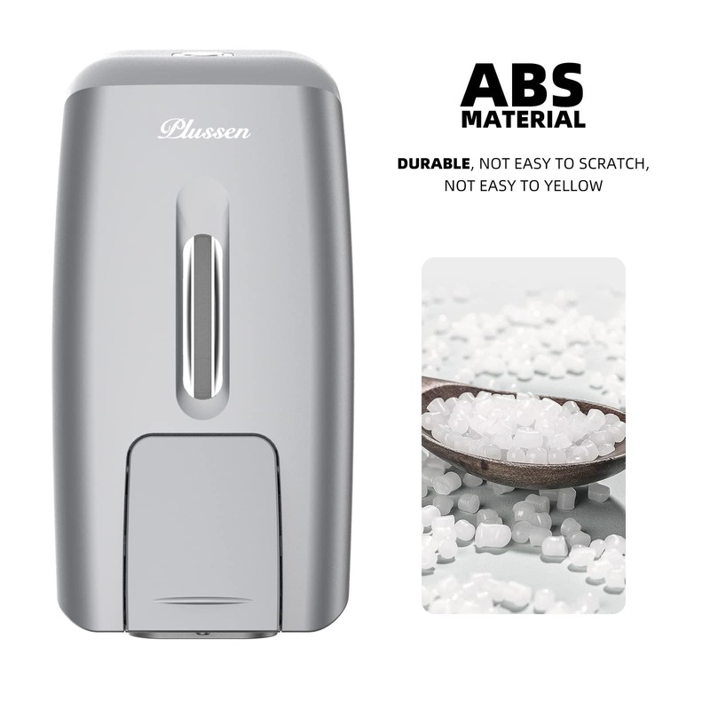 PLUSSEN Soap Dispenser Wall Mount Adhesive Commercial Soap Dispenser 800ml