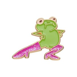 Caiyao Pink Glitter Boots Cute Frog Enamel Pins for Women High Heeled Shoes Cartoon Frog Novel Funny Hard Enamel Pins for Backpacks Badges Hats Jackets-frog