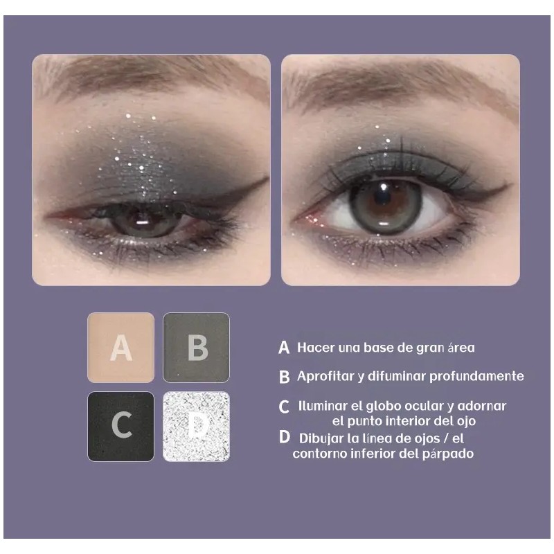 Paleta De Sombras 15 Colores Mate Ahumado Festivo