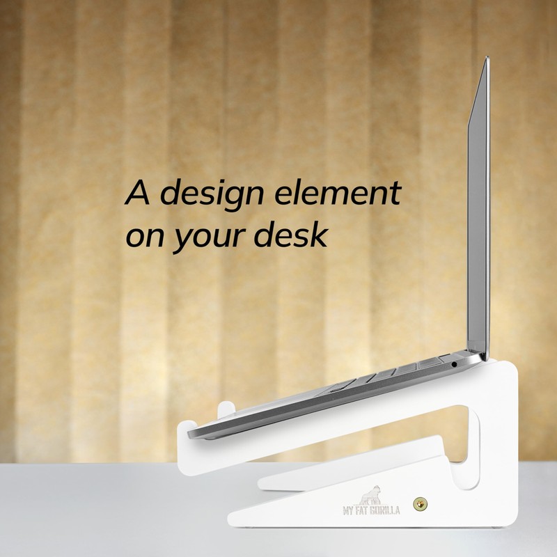 MY FAT GORILLA Bamboo Laptop Stand, Ergonomic Universal Holder for