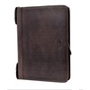 MENZO Leather Writing Case, Document Folder, Genuine Buffalo Leather Folder,