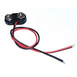 5pack 9v Battery Clips with Bare Leads by Corpco