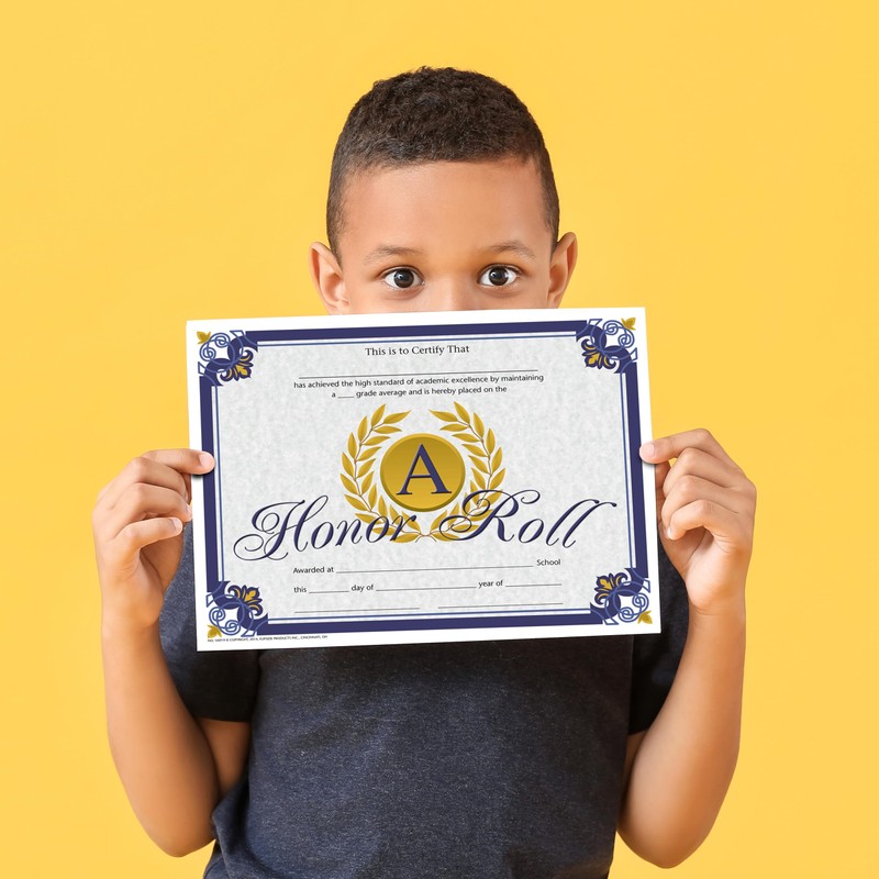 Hayes "A" Honor Roll Certificate, Academic Achievement Awards for Students,