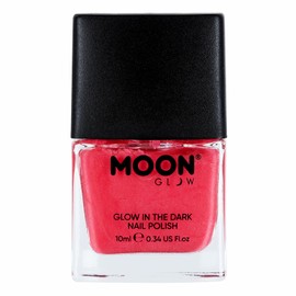 Moon Glow - Glow in the Dark Nail Varnish 14ml Red – Phosphorescent - Charge to glow