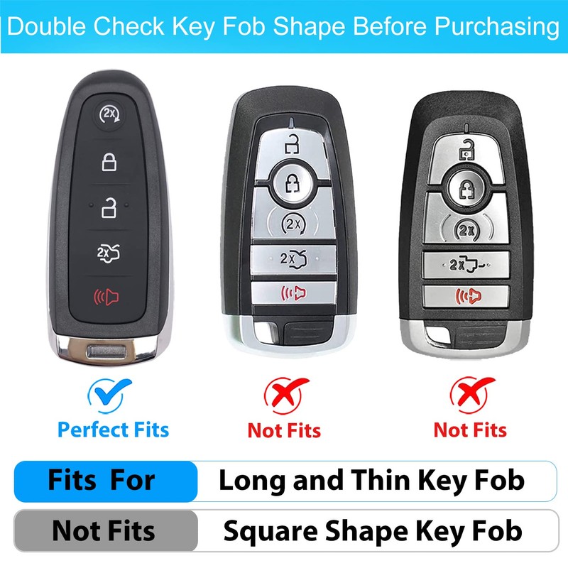 OLLEN TPU Key Fob Cover Fit for Ford C-Max Edge