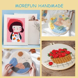 2 Piezas Aguja Magica para Bordar, Pluma de Punzón de Bordado Mágico Bordado de Costura para Adultos y Niños