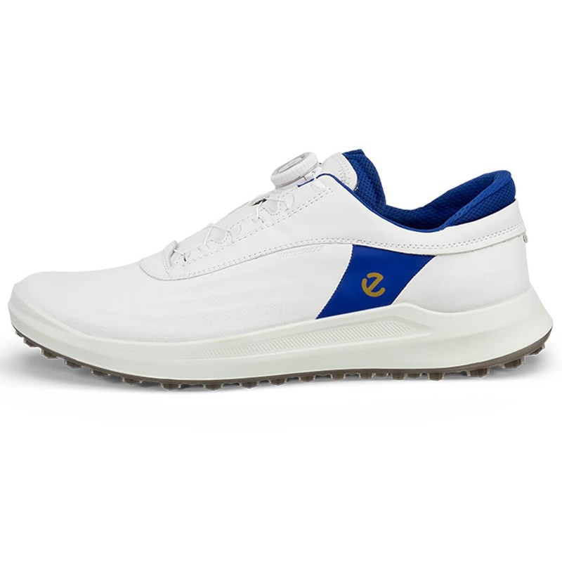 ECCO Men's Core BOA Waterproof Golf Shoe, White/Virtual, 11-11.5