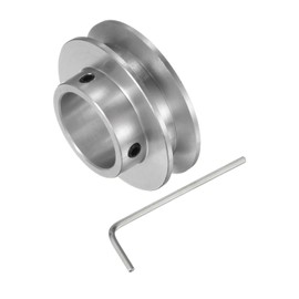 Kozelo V-Belt Pulley - [20mm Inner Diameter x 40mm Outer Diameter] Aluminum Alloy V-Groove Drive Pulley for 6mm PU Round Belts, Apply to Many Existing Drive Designs