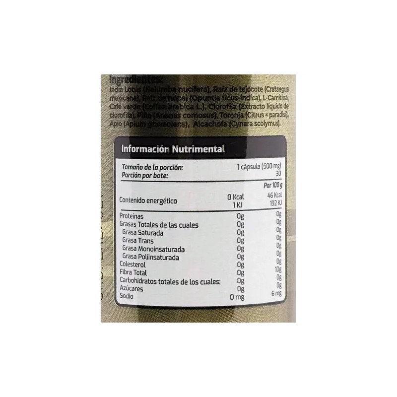 Bypass 30 Capsulas Inhibidor De Apetito 100% Natural Sabor insaboro