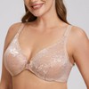 MELENECA Women's Plus Size Front Closure No Padding Full Coverage