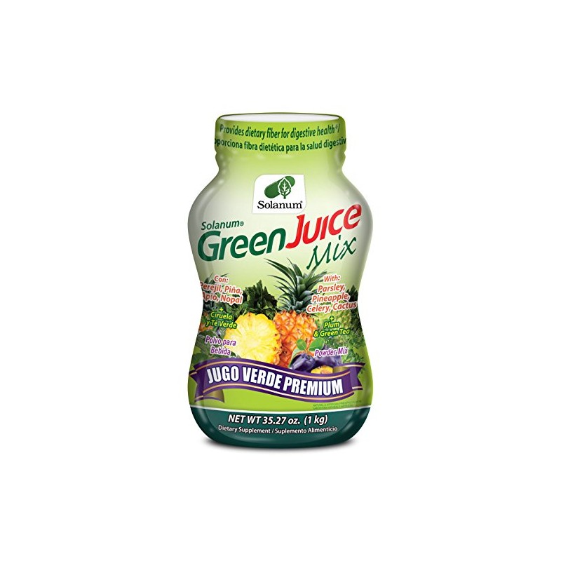 Superalimento de jugo verde Solanum (piña, 35 onzas)