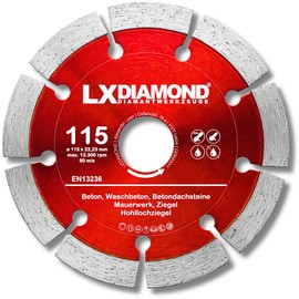 LXDIAMOND Diamond Cutting Disc 250 mm x 25.4 mm - for Cutting Tables, Bridge Saws - Diamond Disc for Cutting Stone, Concrete, Brick, Masonry - 250 mm Stone Disc in Professional Quality