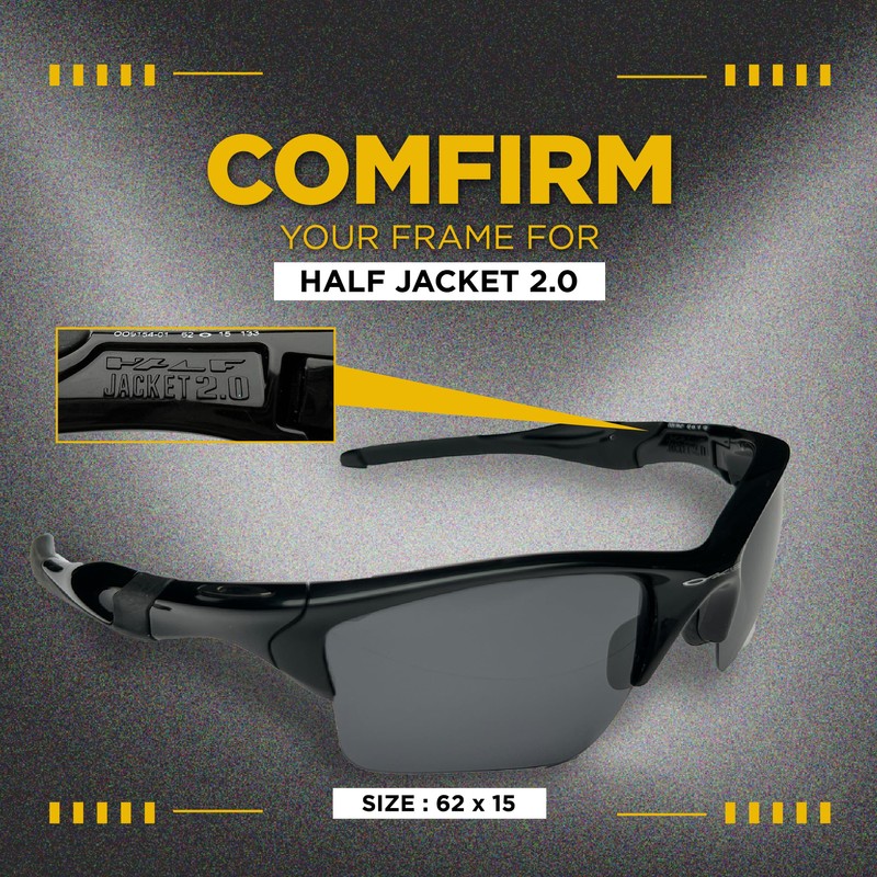 Dynamix Polarized Replacement Lenses for Oakley Half Jacket 2.0 XL