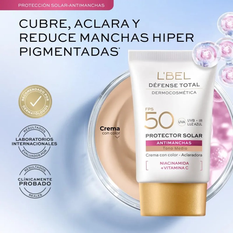Protector Solar L'bel Défense Total Fps 50 Antimanchas